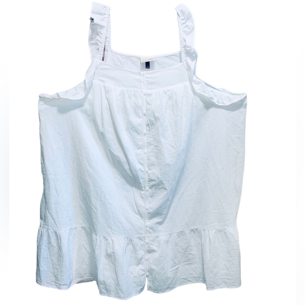 Universal thread Plus size Flutter Sleeveless Short white linedDress pockets nwt